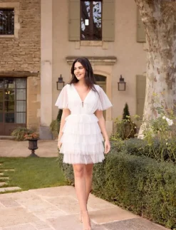 Kvinnor Bubbleroom Klänningar|Deep V-neck Tulle Dress - Korta klänningar