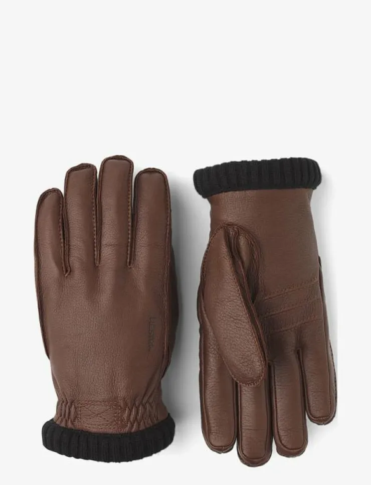 Hestra Handskar|Deerskin Primaloft Rib Black - Fingervantar
