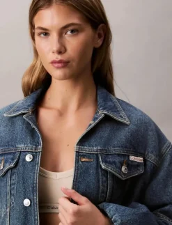 Calvin Klein Jeans DENIM BUBBLE JACKET TINTED ORCHA - Overshirts|Kvinnor Overshirts