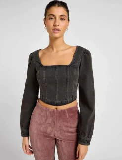 Kvinnor Lee Jeans Blusar & Skjortor|DENIM CORSET - Långärmade blusar