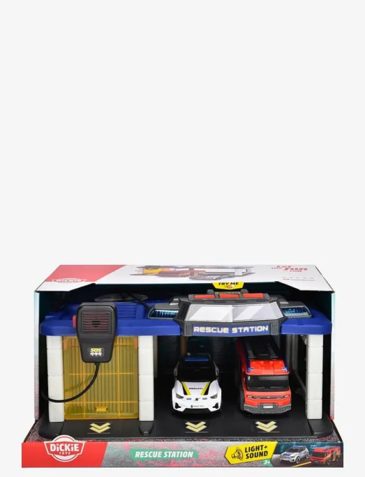 Barn Dickie Toys Leksaksfordon & Bilar|Norwegian Rescue Station with 2 Vehicles - Leksaksbil