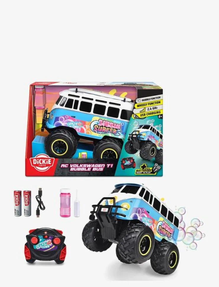Barn Dickie Toys Radiostyrda Leksaker|Radio Controlled Volkswagen T1 Bubble Bus - Radiostyrd leksak