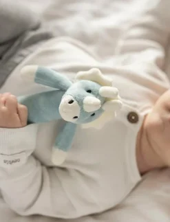 Barn Teddykompaniet Babyleksaker|Babyleksaker|Diinglisar, Skallra, Dino, Teal - Mjukisdjur