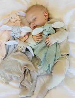 Teddykompaniet Diinglisar, Snuttefilt, Kanin, Muslin, greige - Muslindukar|Barn Sova|Sova