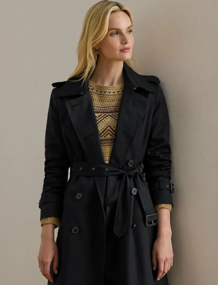 Lauren Ralph Lauren Double-Breasted Belted Trench Coat - Trenchcoats|Kvinnor Jackor & Kappor