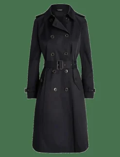 Lauren Ralph Lauren Double-Breasted Belted Trench Coat - Trenchcoats|Kvinnor Jackor & Kappor