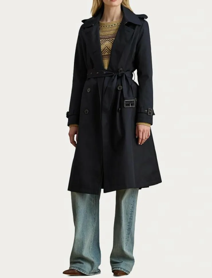 Lauren Ralph Lauren Double-Breasted Belted Trench Coat - Trenchcoats|Kvinnor Jackor & Kappor