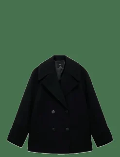 Kvinnor Mango Jackor & Kappor|Double-breasted wool-blend coat - Kappor
