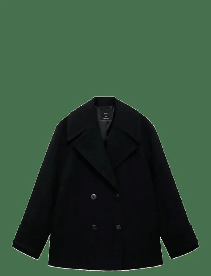 Kvinnor Mango Jackor & Kappor|Double-breasted wool-blend coat - Kappor
