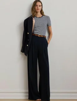 Lauren Ralph Lauren Double-Faced Georgette Wide-Leg Pant - Vida byxor|Kvinnor Plus Size & Curvy|Byxor