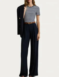 Lauren Ralph Lauren Double-Faced Georgette Wide-Leg Pant - Vida byxor|Kvinnor Plus Size & Curvy|Byxor
