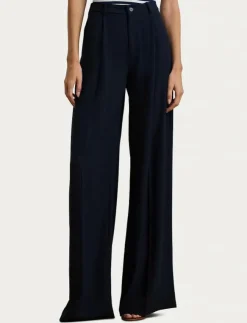 Lauren Ralph Lauren Double-Faced Georgette Wide-Leg Pant - Vida byxor|Kvinnor Plus Size & Curvy|Byxor