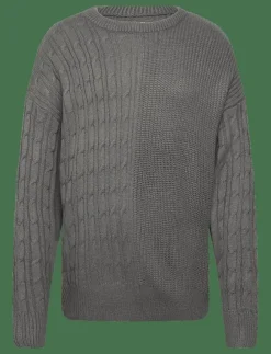 Denim Project Stickat|DP Knitted Combined Sweatshirt - Rundhalsad