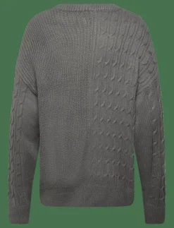 Denim Project Stickat|DP Knitted Combined Sweatshirt - Rundhalsad