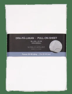 Noble House DRA-PÅ-LAKAN VIT 90X200 - Dra på lakan| Sängtextilier