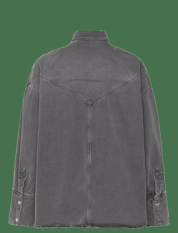 REMAIN Birger Christensen DRAPY DENIM SHIRT - Overshirts|Kvinnor Overshirts
