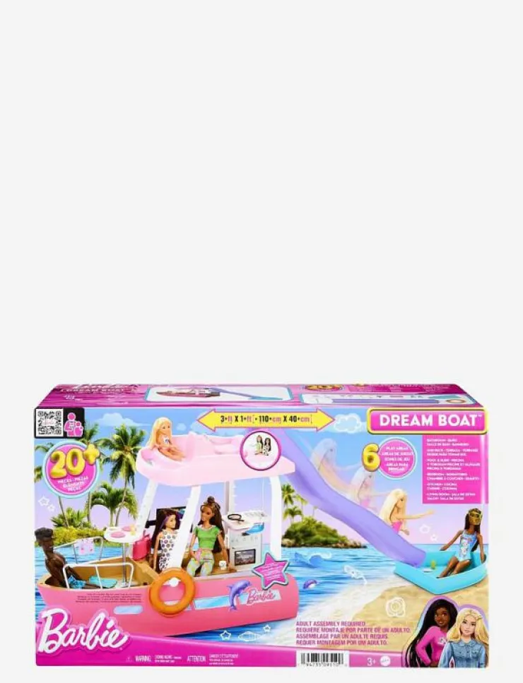 Barn Barbie Dockor & Tillbehör|Dream Boat Playset with Pool, Slide and 20+ Accessories - Docktillbehör