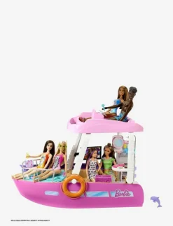 Barn Barbie Dockor & Tillbehör|Dream Boat Playset with Pool, Slide and 20+ Accessories - Docktillbehör