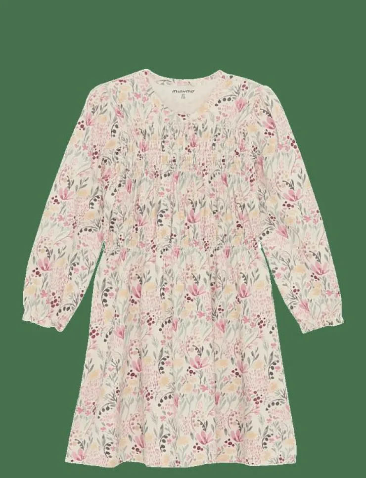 Barn Minymo Klänningar & Kjolar|Dress LS AOP - Långärmade vardagsklänningar