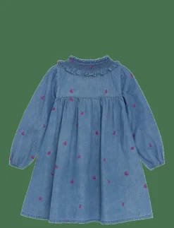 Barn Minymo Klänningar & Kjolar|Dress LS w. Emb - Långärmade vardagsklänningar