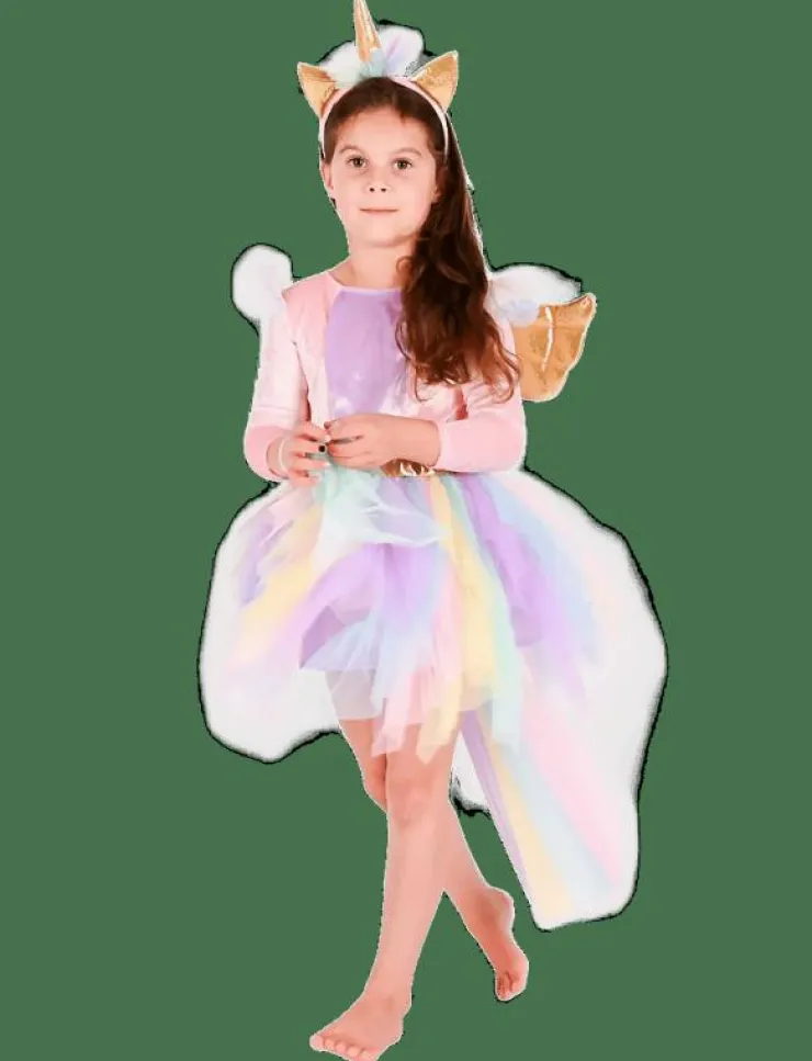 Den goda fen DRESS UNICORN w DIADEM - Maskeradkläder|Barn Maskeradkläder & Tillbehör