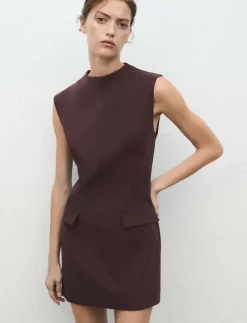 Kvinnor Mango Klänningar|Dress with flap pocket - Korta klänningar