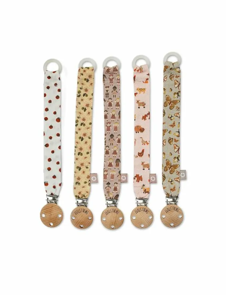 Barn Smallstuff Nappar & Tillbehör|Dummystring, fabric, butterflies - Napphållare