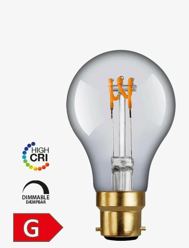 e3light e3 LED Vintage A60 B22 Spiral Dimmable Plastic - Glödlampor| Glödlampor