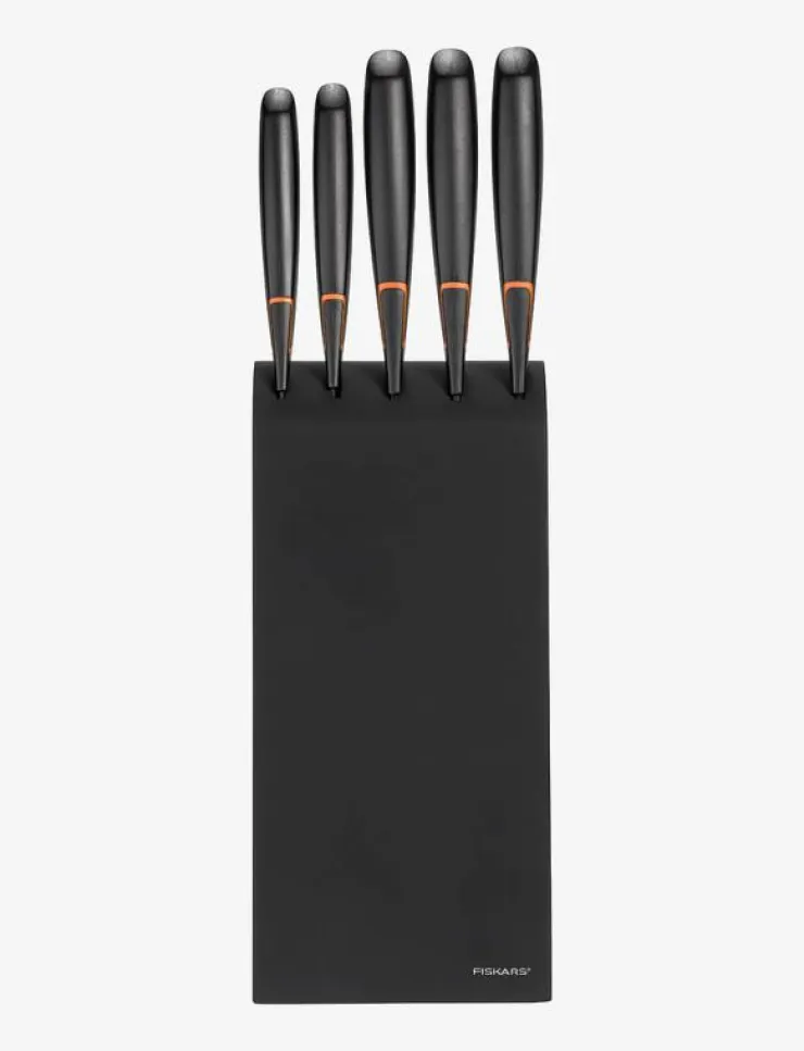 Fiskars Edge knivblock med 5 knivar - Knivblock| Köksknivar & Knivtillbehör