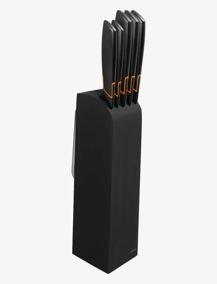 Fiskars Edge knivblock med 5 knivar - Knivblock| Köksknivar & Knivtillbehör