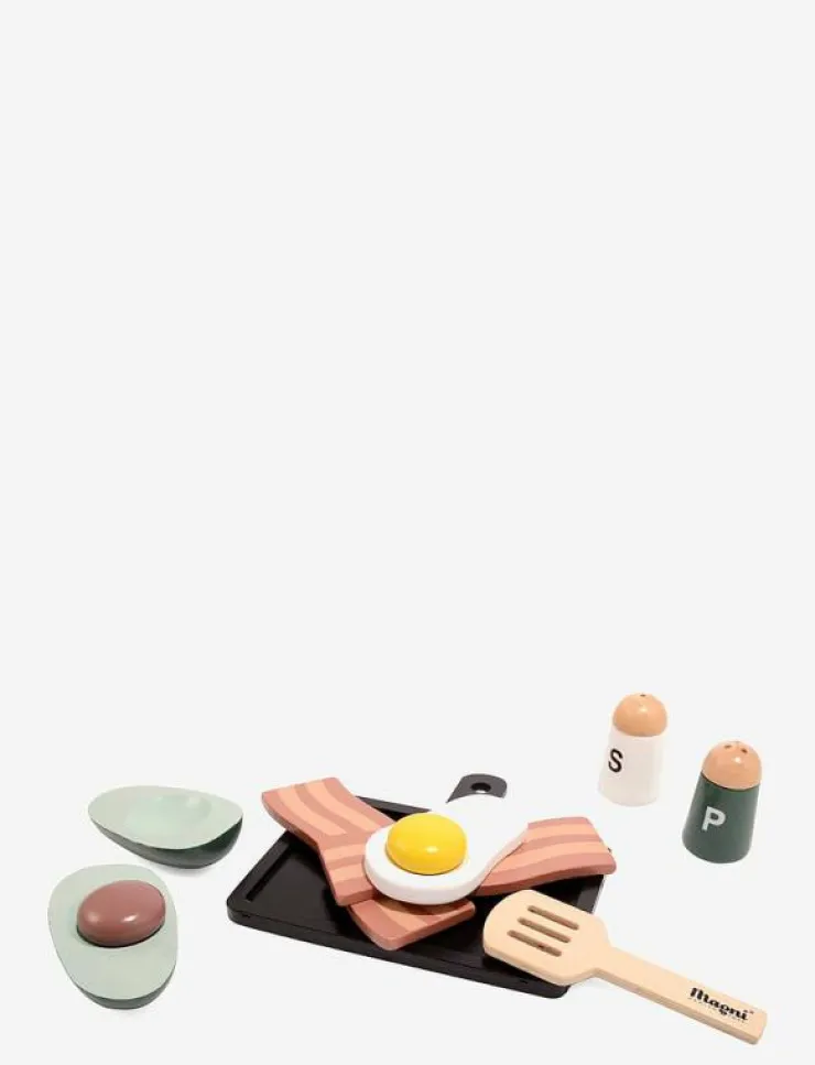 Barn Magni Toys Leksakskök & Tillbehör|Eggs and Bacon Tray - Leksaksmat & Leksakstårtor