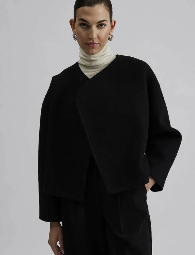 Kvinnor Malina Jackor & Kappor|Elia Cropped wool blend jacket - Ulljackor