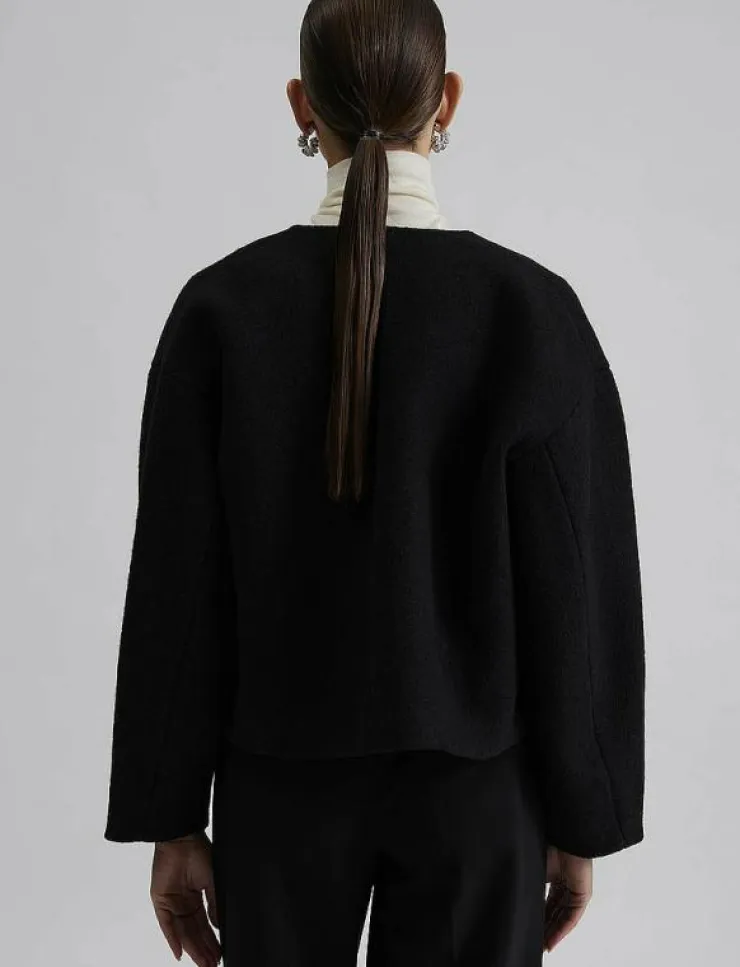 Kvinnor Malina Jackor & Kappor|Elia Cropped wool blend jacket - Ulljackor