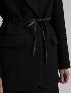Kvinnor Malina Kavajer|Elodie drawstring boucle blazer - Bouclés