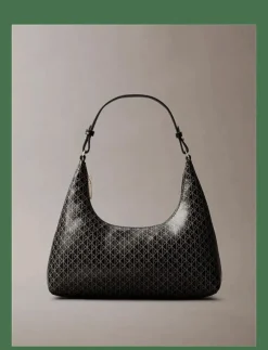 Kvinnor Calvin Klein Axelremsväskor|EMBLEM AOP CONV SHOULDER BAG - Axelremsväskor