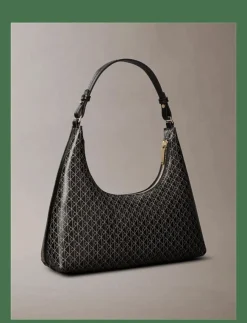 Kvinnor Calvin Klein Axelremsväskor|EMBLEM AOP CONV SHOULDER BAG - Axelremsväskor