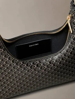 Kvinnor Calvin Klein Axelremsväskor|EMBLEM AOP CONV SHOULDER BAG - Axelremsväskor