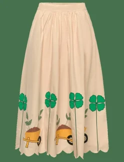 Kvinnor Stella Nova Kjolar|Embroidered Midi skirt with Scallop - Midi kjolar