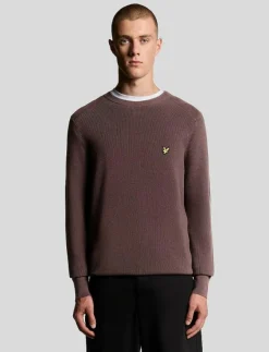 Lyle & Scott Engineered Rib Crew Neck - Rundhalsad| Stickat