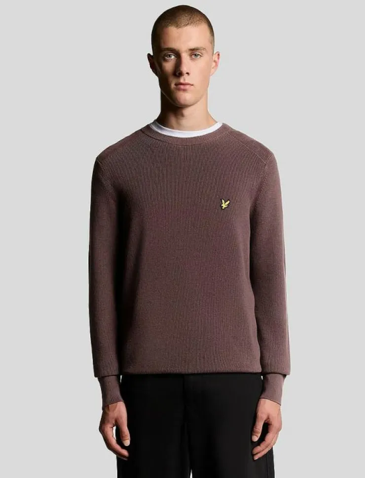 Lyle & Scott Engineered Rib Crew Neck - Rundhalsad| Stickat