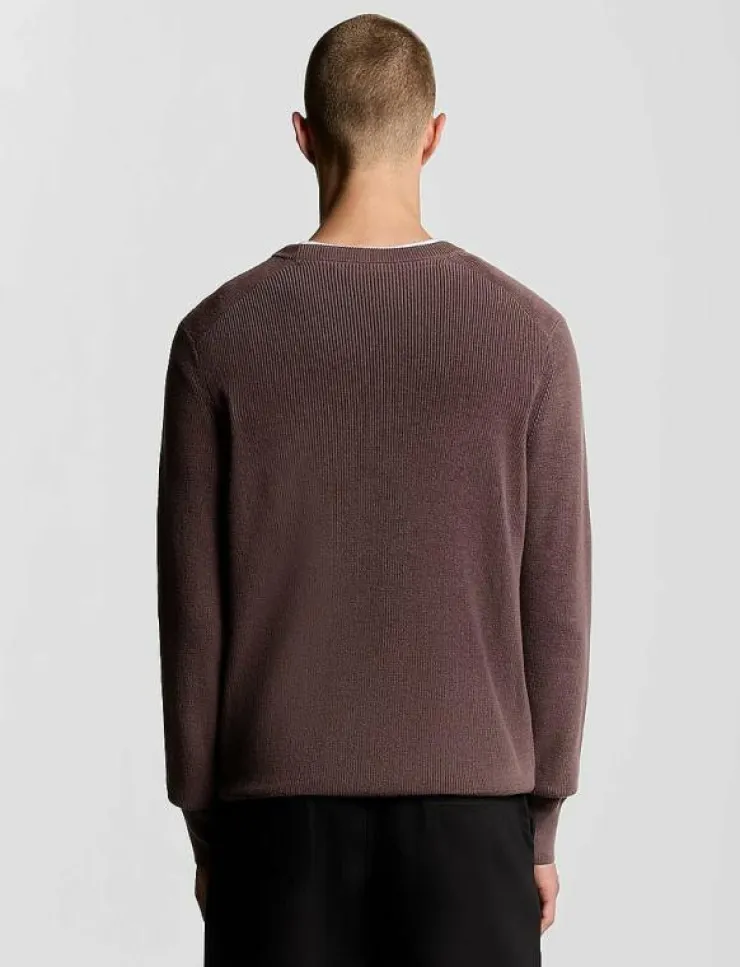 Lyle & Scott Engineered Rib Crew Neck - Rundhalsad| Stickat