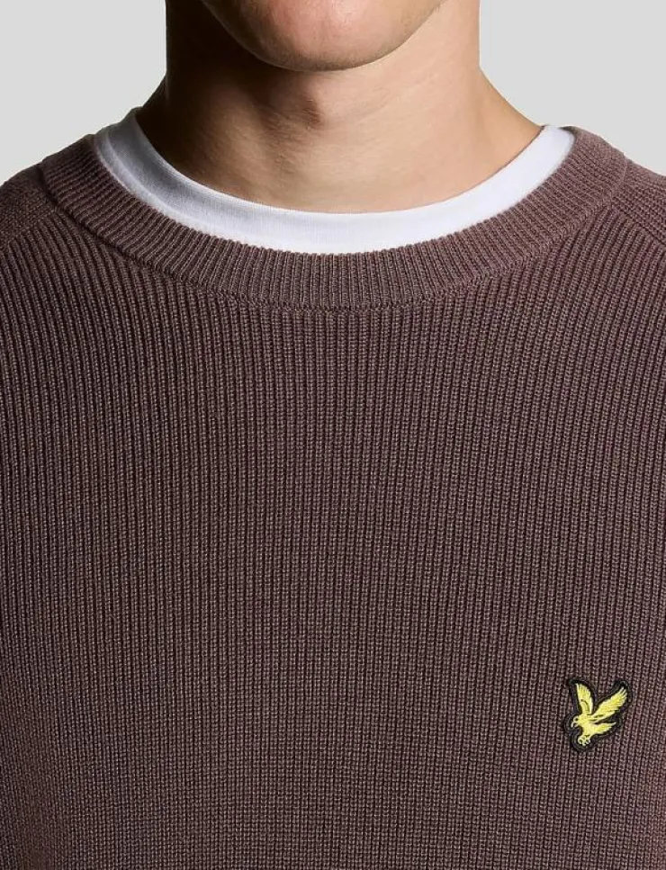 Lyle & Scott Engineered Rib Crew Neck - Rundhalsad| Stickat