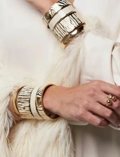 Kvinnor Bud to rose Smycken|Envy Enamel Bangle Brown/Gold - Bangles