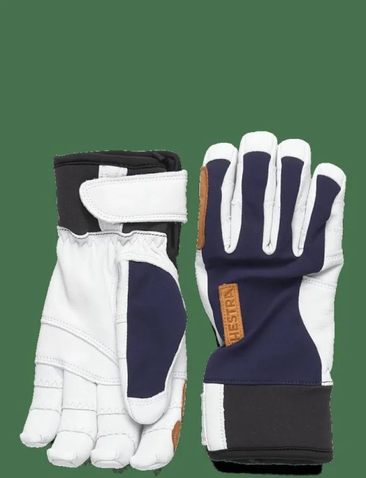 Kvinnor Hestra Accessoarer|Handskar|Ergo Grip Active Wool Terry - 5 finger Black/Offwhite - Fingervantar