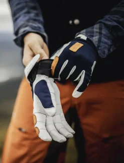 Kvinnor Hestra Accessoarer|Handskar|Ergo Grip Active Wool Terry - 5 finger Black/Offwhite - Fingervantar