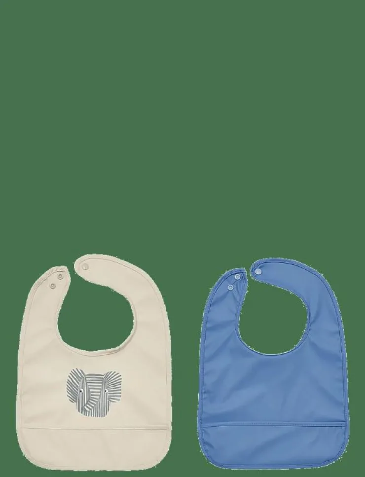OYOY MINI Erik Elephant Bib - Pack of 2 - Haklappar|Barn Mata