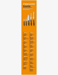 Fiskars Essential knivblock med 5 knivar - Knivblock| Köksknivar & Knivtillbehör