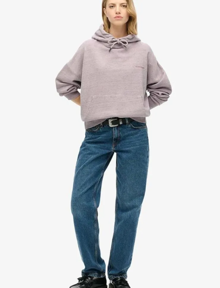 Superdry ESSENTIAL LOGO OVERDYED HOODIE - Huvtröjor|Kvinnor Sweatshirts