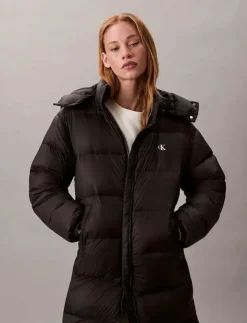 Kvinnor Calvin Klein Jeans Jackor & Kappor|ESSENTIAL MIDWEIGHT LONG PUFFER - Dunkappor