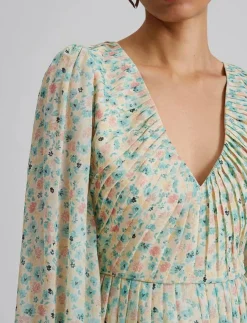 Malina Estelle v-neck chiffon mini dress - Korta klänningar|Kvinnor Klänningar
